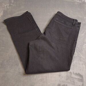 Talbots Womens Barely Boot Curvy Jeans 16 Flawless Black High Rise Stretch